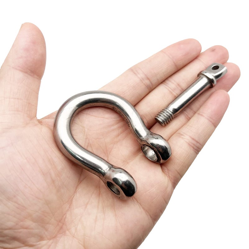 MYYZMY 2 Pcs 3/8 Inch Screw Pin Anchor Shackle, 304 Stainless Steel Shackles for Chains Wirerope, 10 mm - Image 4